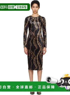 1h可退 香港直邮潮奢 versace 范思哲 女士 黑色 Chain Couture V