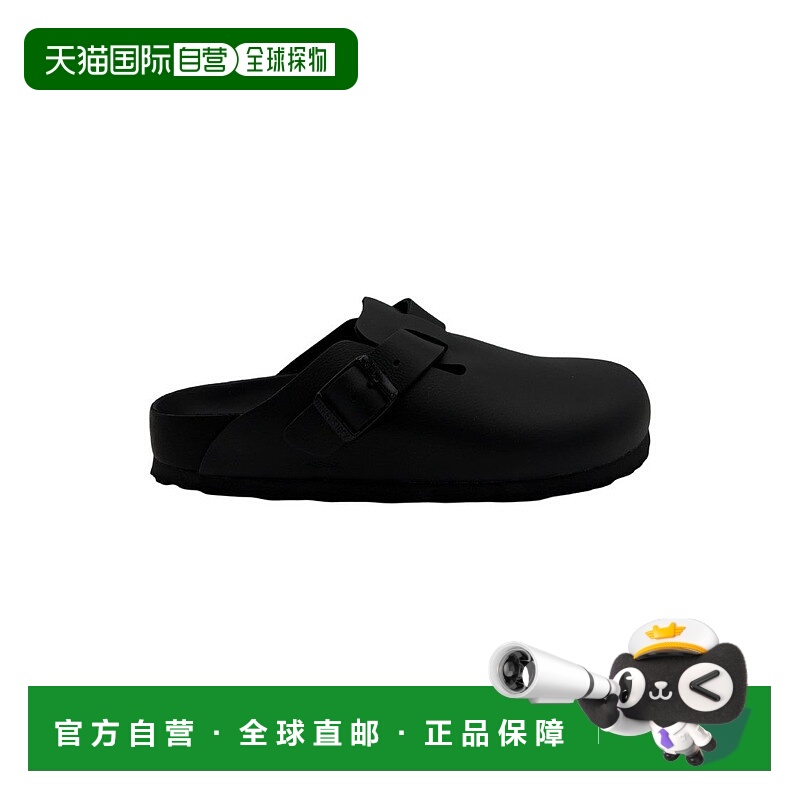 自营birkenstockBoston Exquisite Black Natural Lea Sandals -