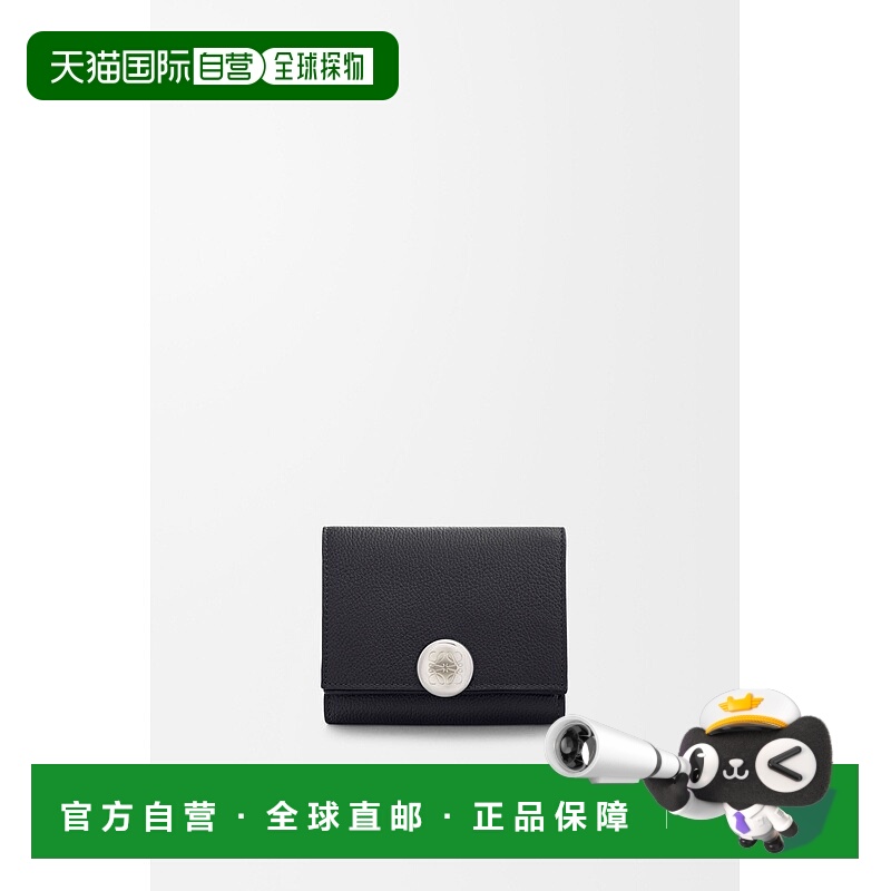 自营1h可退 欧洲直邮Loewe罗意威 Pebble系列女士黑色小牛皮按扣