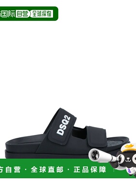 1h可退 香港直邮潮奢 Dsquared2 二次方 男士 凉鞋 black黑色 舒