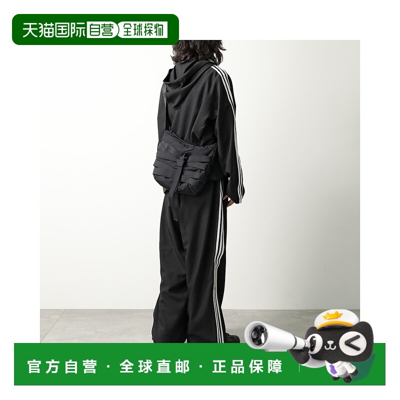 日本直邮Y-3 Cinch 单肩包 (JV9770) 男士尼龙斜挎包轻便刺绣标志