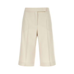 女士 潮奢 MaxMara 麦斯玛拉 MXSUMILE00 沙色羊毛混纺百慕大短裤