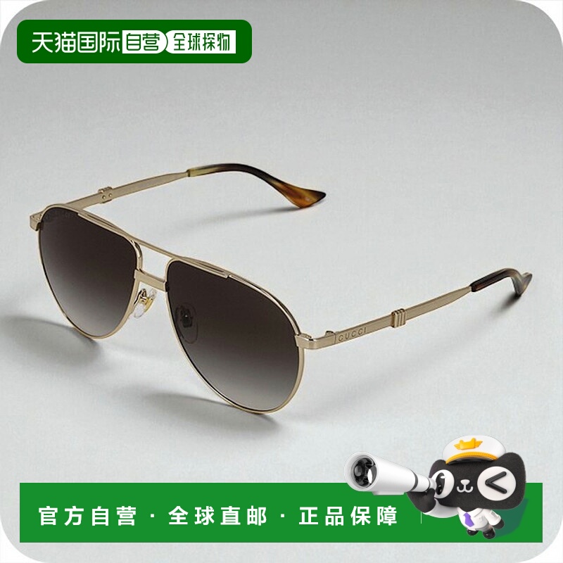 日本直邮Gucci 男士太阳镜GG1440S 004金色/棕色