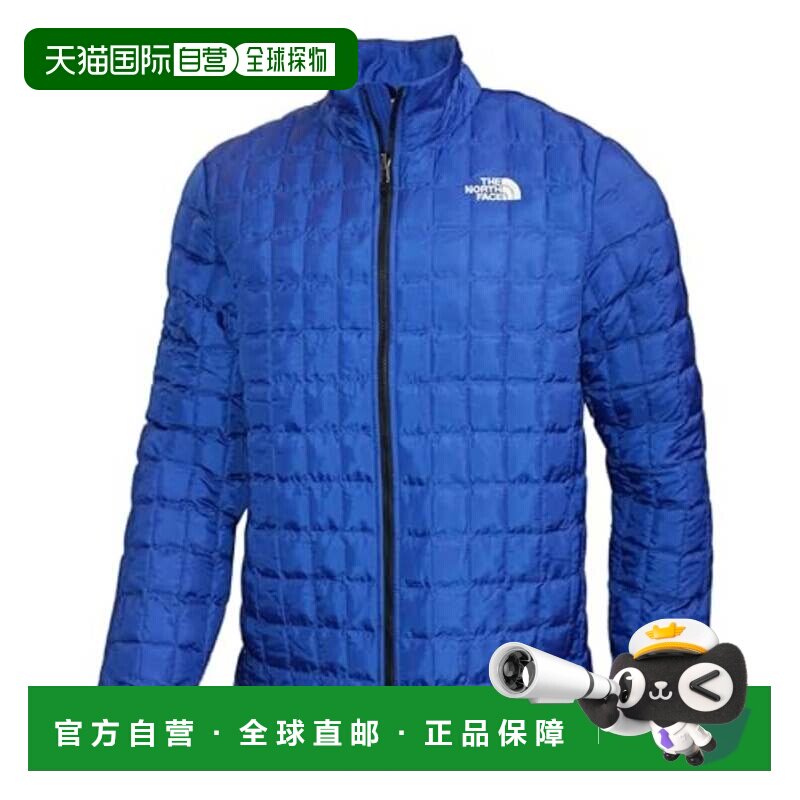 自营The North Face Thermoball夹克男士蓝色绗缝绝缘全拉链KFC59