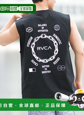 1h可退 日本直邮RVCA 男女同款 BF04A-853 宽松速干防晒拉链无袖T