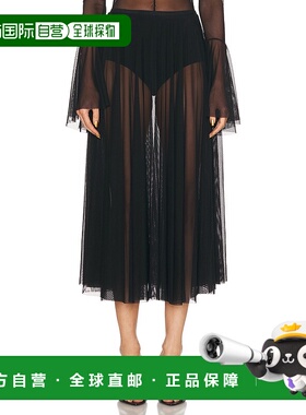 1h可退 香港直邮NORMA KAMALI 诺玛 卡玛丽 女士 Midcalf 喇叭裙