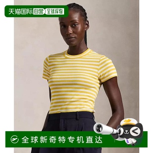 美國直郵 T恤短袖 女士 上裝 lauren 條紋修身 1h可退 針織 ralph