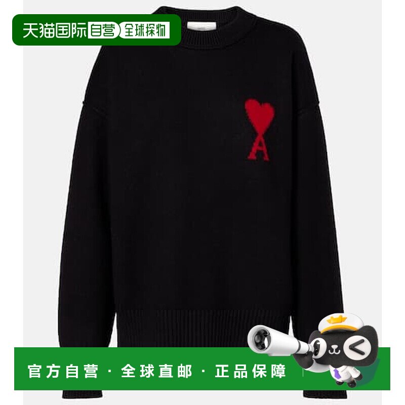 香港直邮Ami Paris 女士 Ami de Cœur 初剪羊毛毛衣