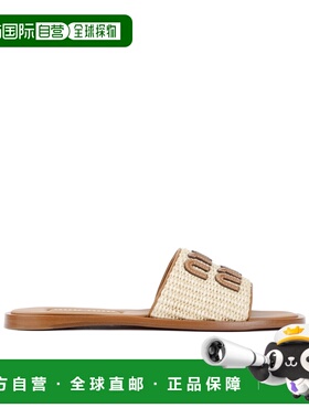 1h可退 【99新未使用】香港直邮Miu Miu 圆头拖鞋 5XX6443LOMF005