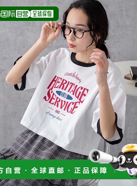 日本直邮WEGO女士卡通印花短款T恤 WE24SM03L0003服饰