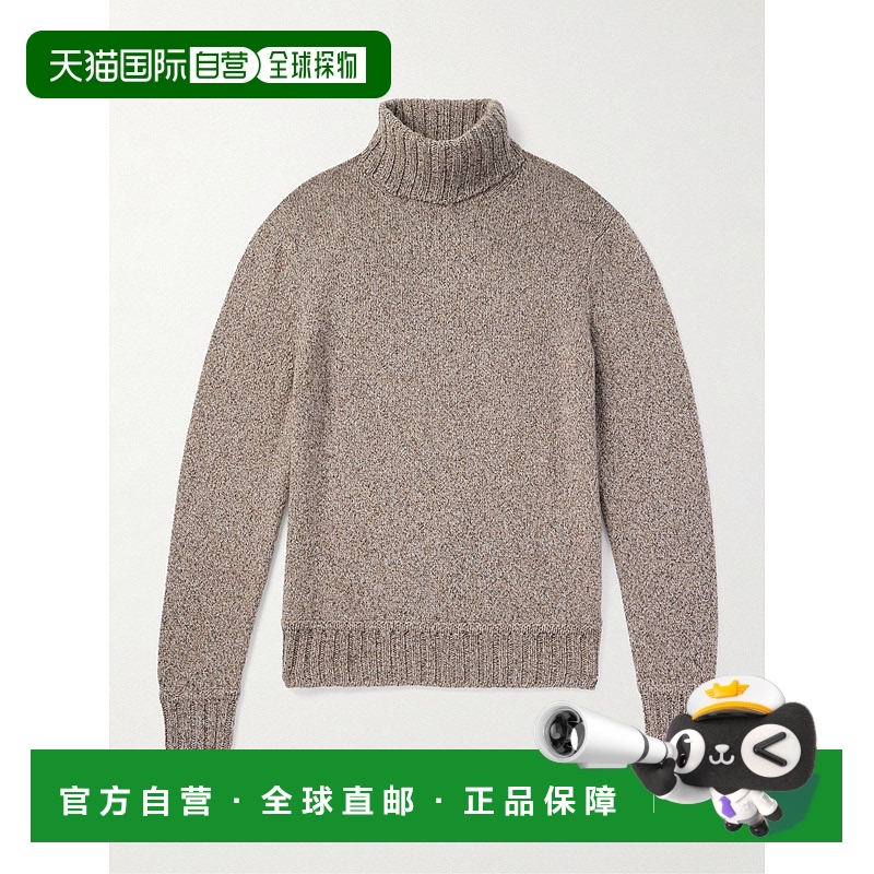 1h可退 香港直邮Zegna 杰尼亚 男士 Oasi 羊绒真丝混纺高领毛衣 U