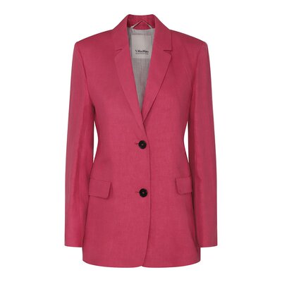 MaxMara 麦斯玛拉 女士 紫红亚麻西装外套 SOFIA017