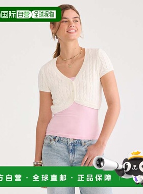 自营Aeropostale Short Sleeve Cable Knit Sweater Shrug - flor