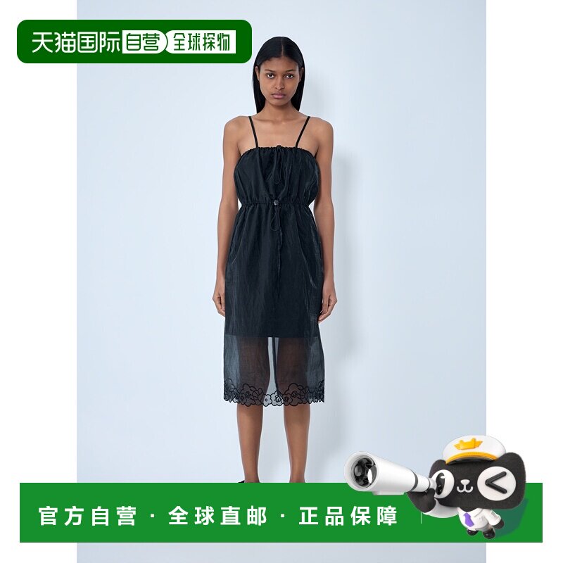 1h可退 香港直邮Cecilie Bahnsen 女士 透视表面中长连衣裙 325RT