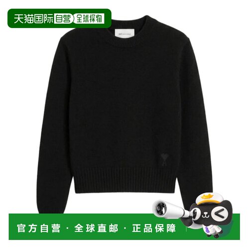 1h可退 香港直邮Ami Paris 女士针织衫 FKS832005001 AW2026 黑色