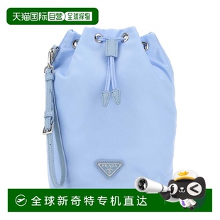 普拉達(dá) 女士 香港直郵潮奢 標(biāo)誌牌抽繩手拿包 1NS36 Prada 1h可退