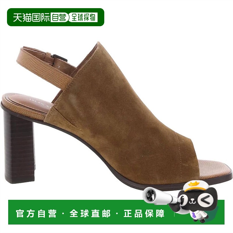 自营donald pliner女式Iliana 02绒面斜背凉鞋马鞍 美国奥莱直发