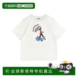 8112573WHITE AW2025 香港直郵BURBERRY 白色 男童T恤 1h可退