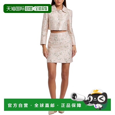 自营 Mac Duggal Brocade迷你裙-腮红多色 美国奥莱直发半身裙