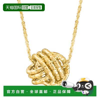 自营 Ross-Simons Italian 14kt Yellow Gold Textured Love Knot