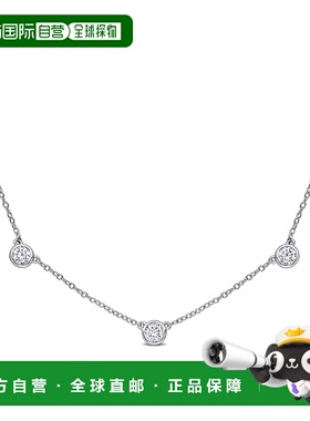自营 mimi & max2 1/4 CT DEW 925 纯银莫桑石庭院项链 - 白色 美