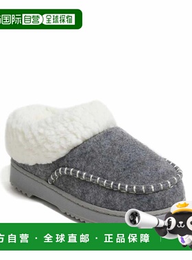 自营Dearfoams Women's Nyla Felted Plaid Moccasin Toe Clog Ho