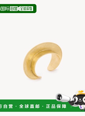 自营欧洲直邮YSL圣罗兰 女士黄铜金色黄铜不对称开口手镯配饰