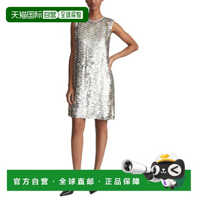 自营Lafayette 148 New York Shift Dress - metallic 美国奥莱直