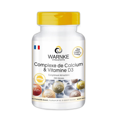 欧洲直邮WARNKE中老年钙片钙镁D3胶囊250粒/瓶