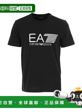 香港直邮Emporio Armani 黑色徽标T恤 3ZPT62PJ03Z男装短袖阿玛尼