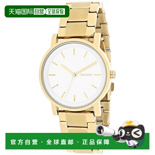 自营DKNY女式Soho银色表盘手表-银色 美国奥莱直发