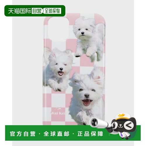 韩国直邮WAIKEI韩国小众设计师狗狗图案时尚日常手机壳YK21F1TS05