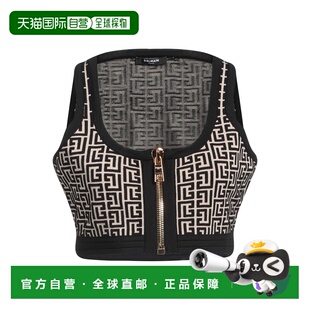 1h可退 香港直邮潮奢 Balmain 巴尔曼 女士 上衣 black黑色 舒适