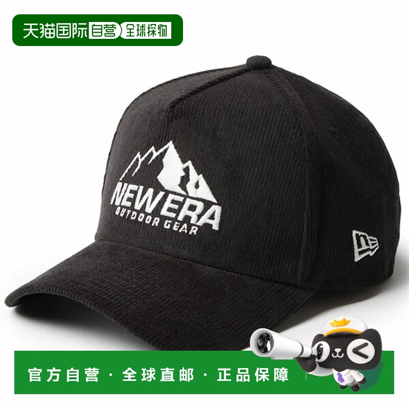 日本直邮New Era 9FORTY A 型灯芯绒帽带 Mountain Logo黑色户外1