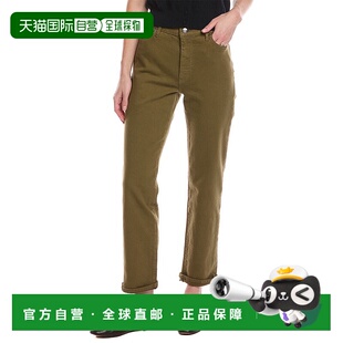 自营 frame denimFRAME借来的洋蓟直筒牛仔裤-绿色 美国奥莱直发