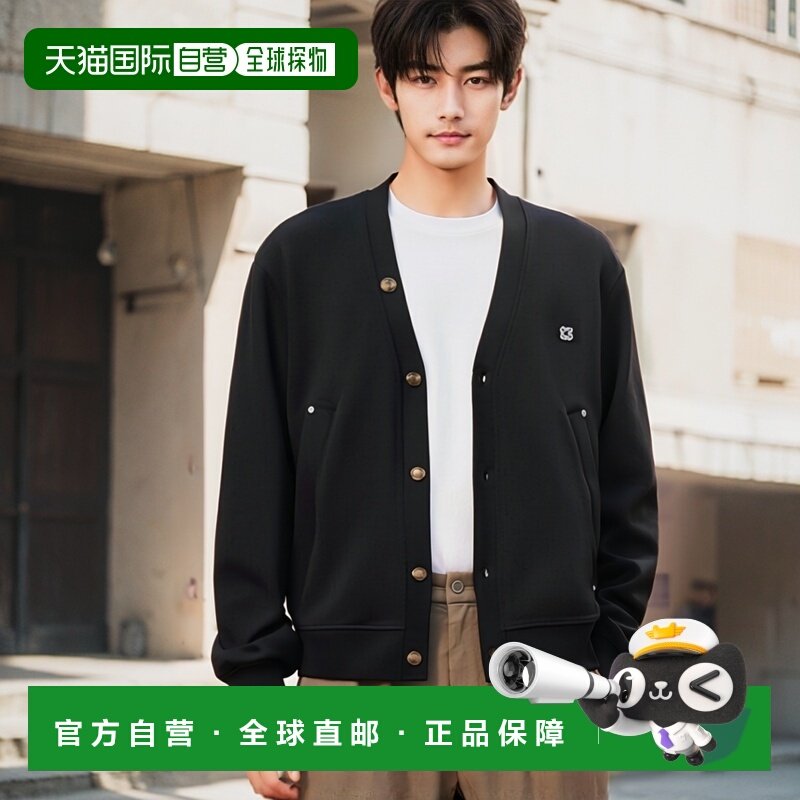 韩国直邮SATUR设计师款大气简约日常休闲个性针织衫SA23FWMT14BK