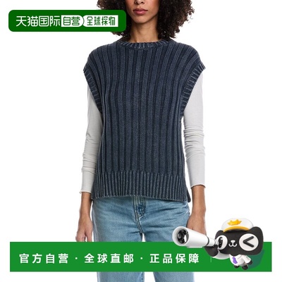 自营Faherty Sunwashed Sweater Vest - blue 美国奥莱直发背心