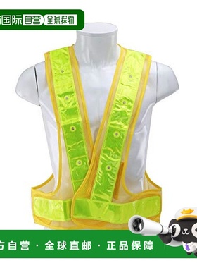 日本直邮Sk11藤原产业夜间安全荧光LED反射马甲黄色SK LED Y ViY