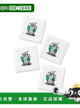 自营tiramisu“Boo-zy Brew”鸡尾酒餐巾纸套装-黑色/绿色 美国奥