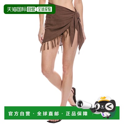 自营Vitamin A Sirena Linen-Blend Sarong - brown 美国奥莱直发