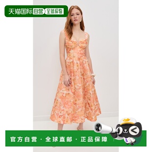 1h可退 香港直邮ZIMMERMANN 女士 Rebellion 垂褶中长连衣裙