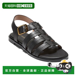 自营 Cole Haan Flynn渔夫皮凉鞋-黑色 美国奥莱直发新款