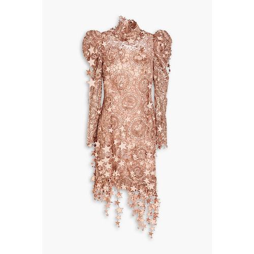 ZIMMERMANN 女士 不对称金属感刺绣薄纱连衣裙 4931DCEL