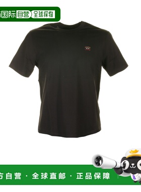 1h可退 香港直邮Paul & Shark 保罗与鲨鱼 男士 黑色带LogoT恤 CO