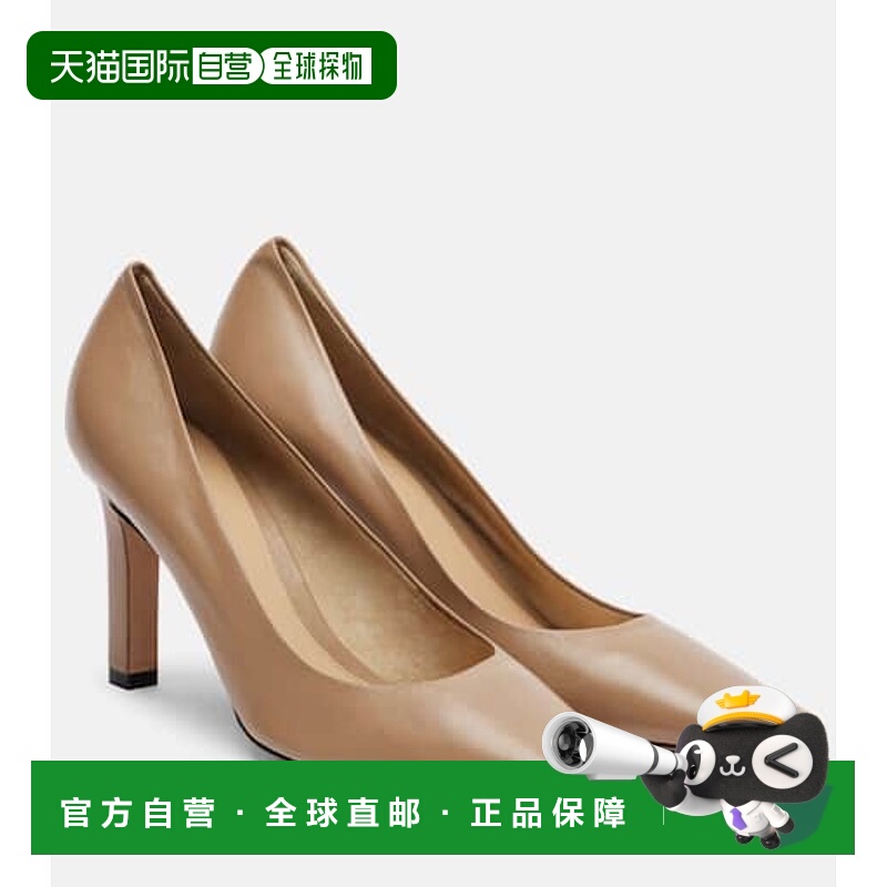 1h可退 香港直邮The Row 女士 Carla 80 皮质浅口鞋 beige米色 舒