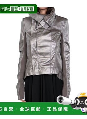 1h可退 香港直邮Rick Owens 长袖皮夹克 RP01E7743 LBAM