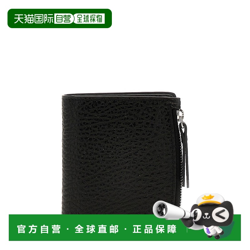 自营 maison margielaGarnet Leather Flap Wallet - black 【美