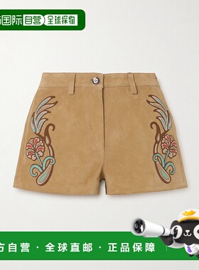 香港直邮Etro 艾特罗 女士 嵌花绒面革短裤 WROD0001AR340M0850S9