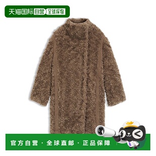 faux fur 自营bossConcealed brown coat light 美 closure