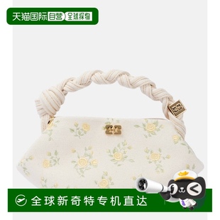 女士 1h可退 甘尼 Bou 香港直郵GANNI 迷你花朵帆布手提包
